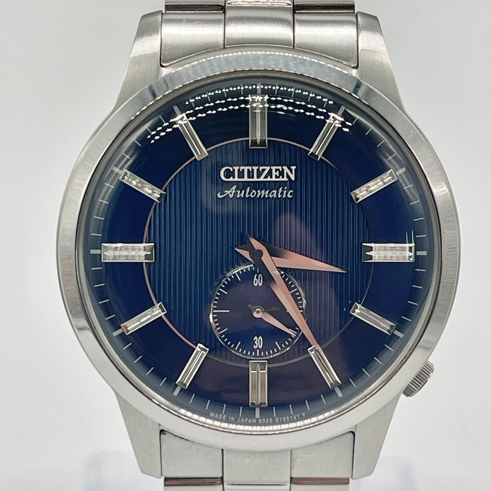 稼働品】CITIZEN シチズン 8322-S120454 自動巻き ネイビー文字盤 