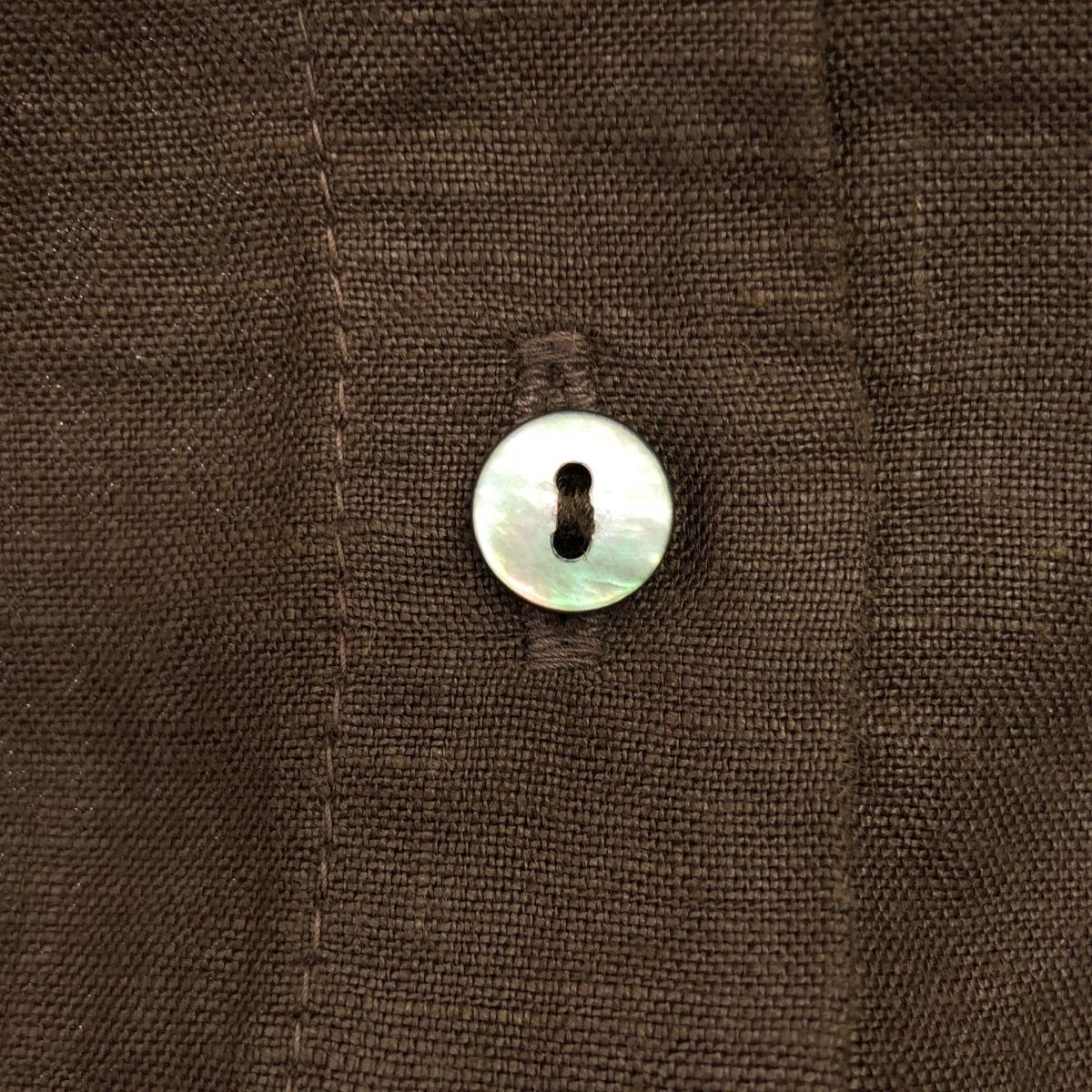 【美品】  nest robe / ネストローブ | リネン 染め加工 ギャザー ボリューム シャツ ブラウス | F | ブラウン | レディース 美品】 nest robe / ネストローブ | リネン 染め加工 ギャザー