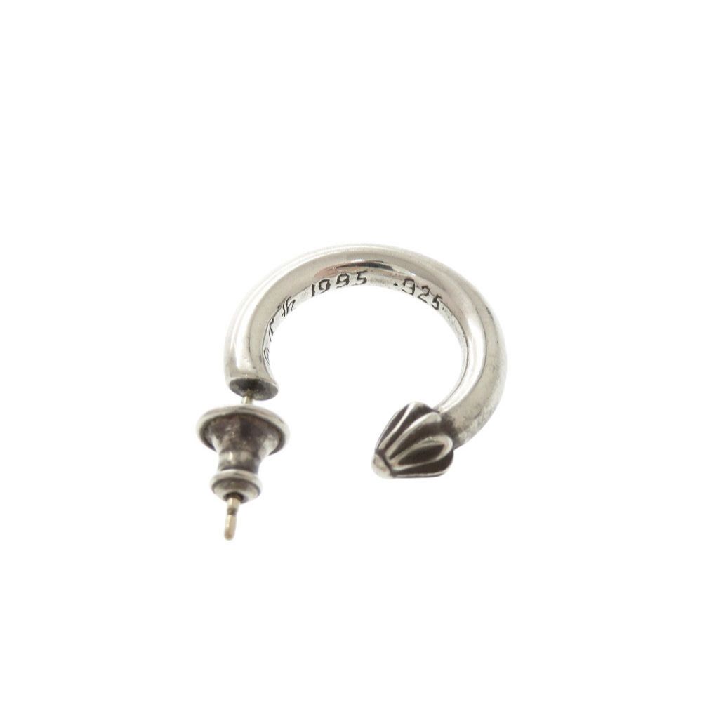 美品 クロムハーツ プレーンフープ シルバー925 14K ピアス 1897【中古