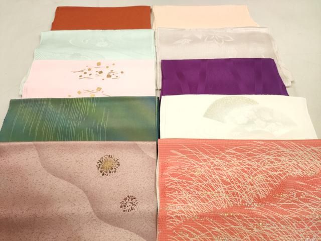 平和屋着物 和装小物 帯揚げ10枚セット 正絹 DAAX2101xg