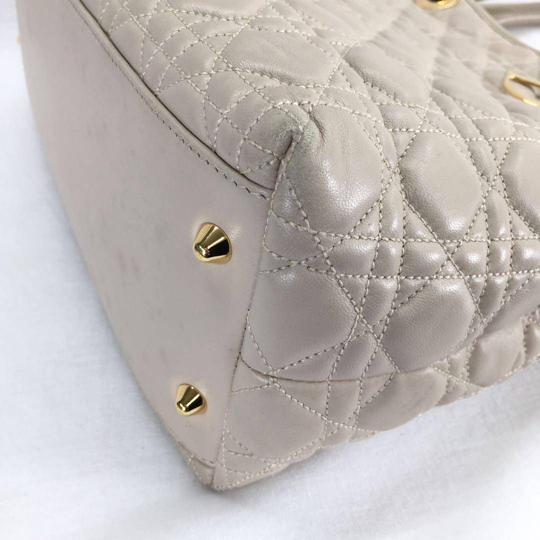 【美品】レディディオール　カナージュ　ラージ Dior ディオール レディディオールラージ カナージュ ショルダー