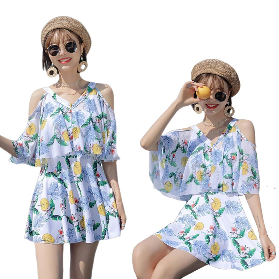 【新着商品】着痩せ ミズギ swimwear 速乾 スイミング ショーツ ハイウエスト 露出控えめ 水泳 女性用 ビキニセット ビーチウェア スイムドレス セパレーツ 温泉 大きいサイズ 2点セット 見せ