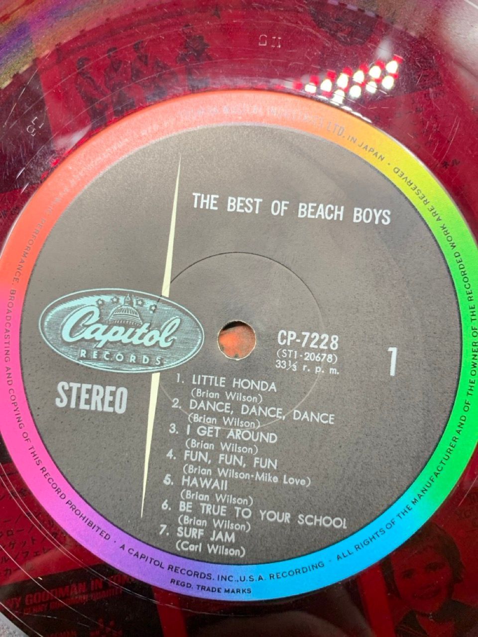 LP 初回金帯付 赤盤 THE BEACH BOYS ベスト・オブ・ビーチ・ボーイズ