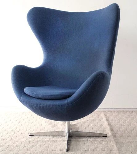 エッグチェア ブルー - メルカリ