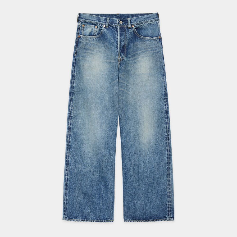関送込【Marine Serre】デニムワイドレッグパンツ ロゴ 関送込【Marine Serre】デニムワイドレッグパンツ ロゴ