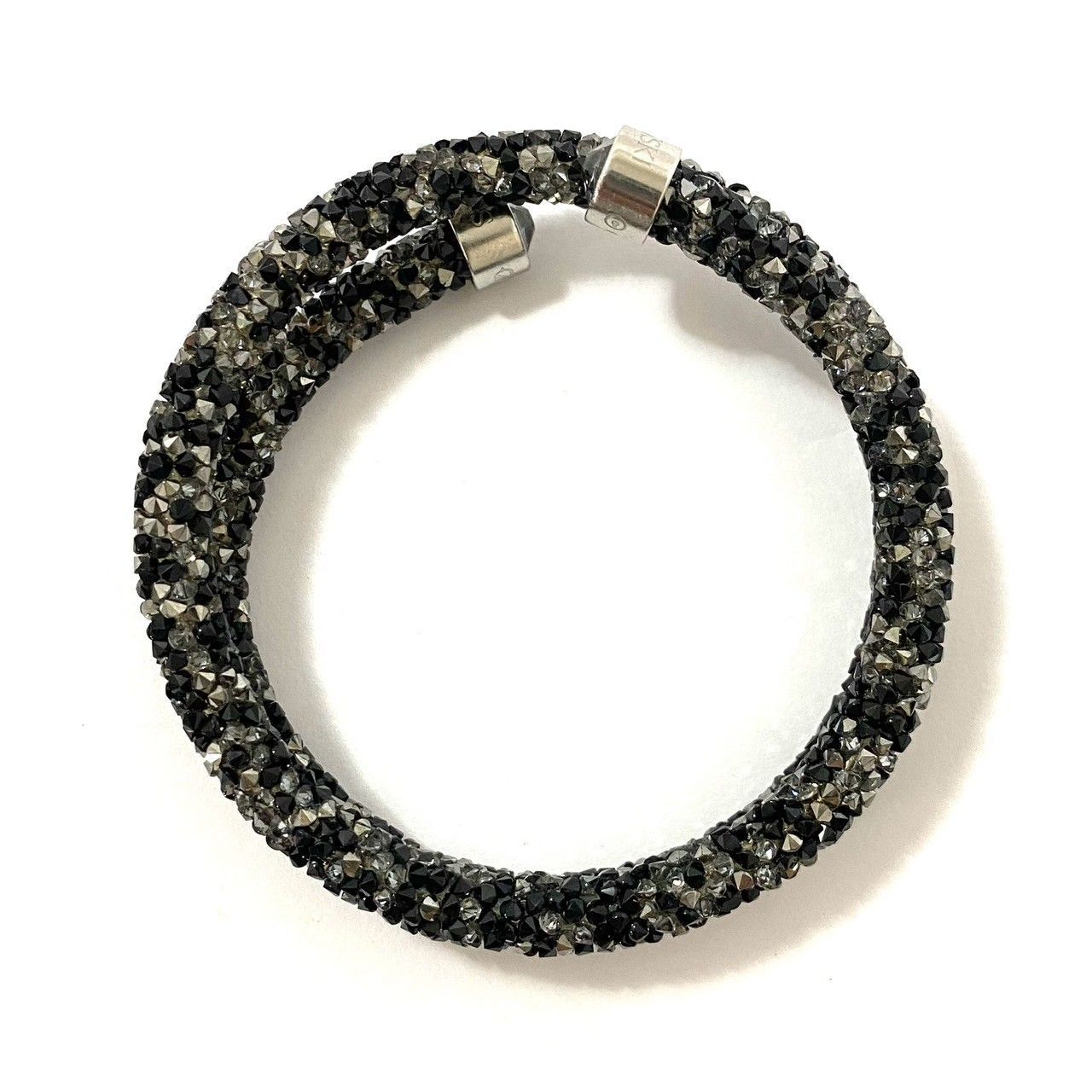 【セール】スワロフスキー　クリスタルダスト　二連バングル MU【SWAROVSKI】クリスタルダスト ダブル バングル ラインストーン