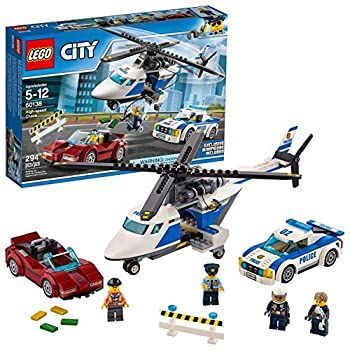 【中古-非常に良い】レゴ (LEGO) シティ ポリスヘリコプターとポリスカー 60138 ブロック おもちゃ 男の子 車
