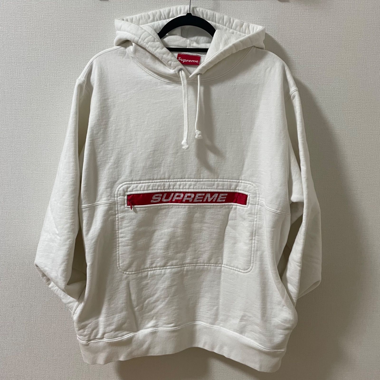 Supreme/Zip Pouch Hooded Sweatshirt 白XL