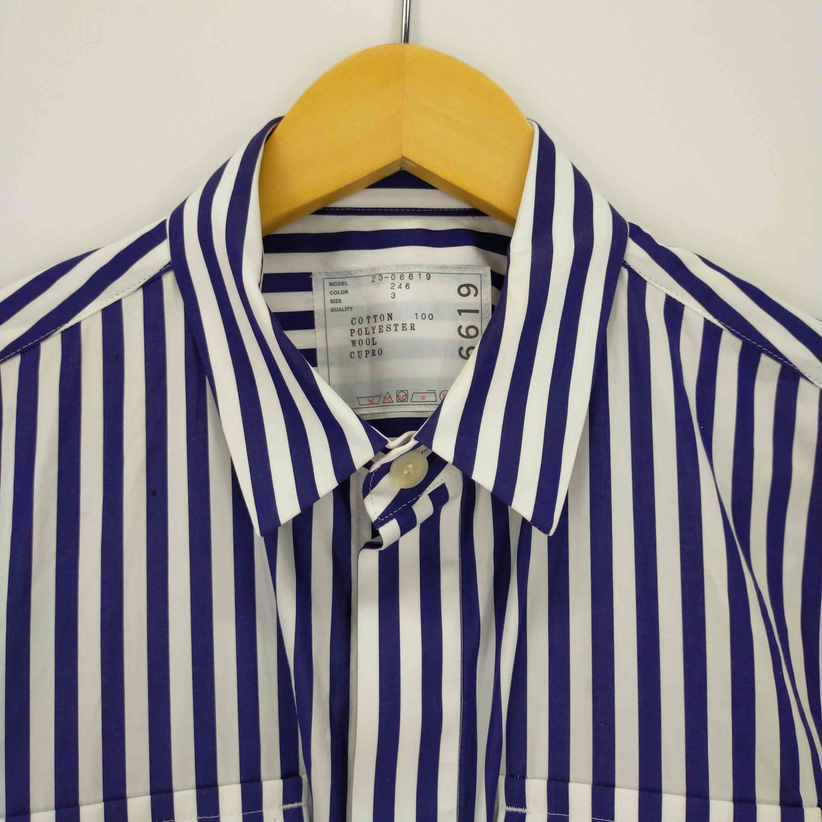 サカイ Sacai Thomas Mason Cotton Poplin x Suiting Dress