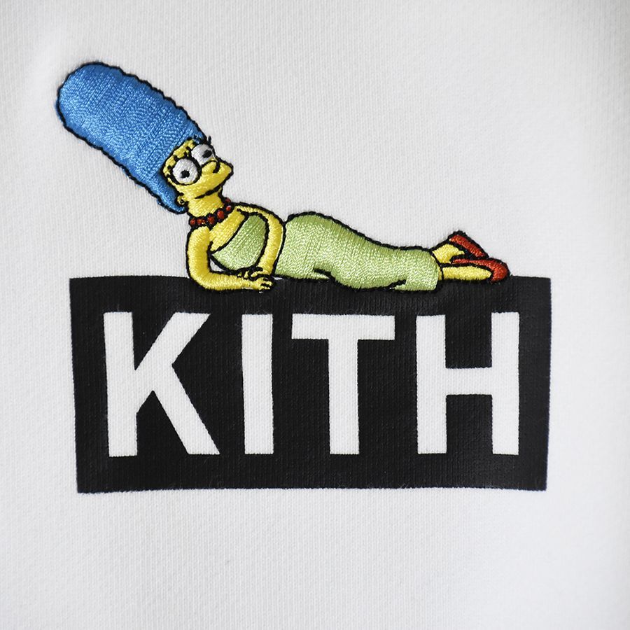 【Aランク】KITH for The Simpsons 2021 キス シンプソンズ コラボ Crewneck スウェット トレーナー クルーネック  XXL 白 ホワイト