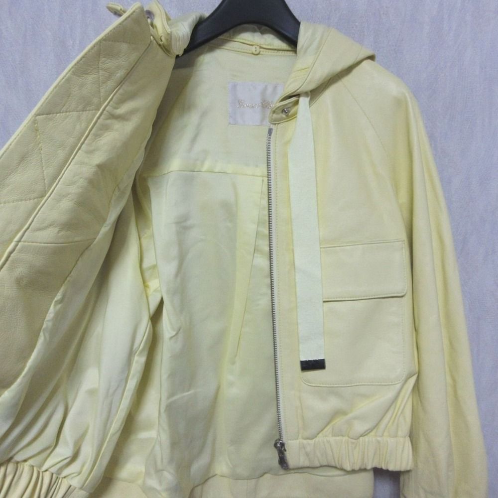 Grace Class - 未使用 訳アリ 23SS GRACE CLASS グレースクラス オンライン完売モデル 2WAY ラムレザーショートブルゾン 0223104078 36 イエロー レディース 古着 中古 USED 未使用 訳アリ 23SS GRACE CLASS グレースクラス オンライン完売