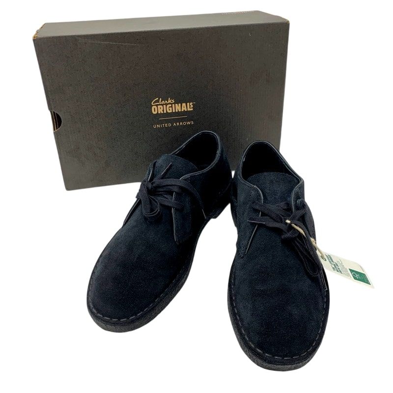 最も  Clarks Desert Khan56 ブラック 6 クラークス 靴
