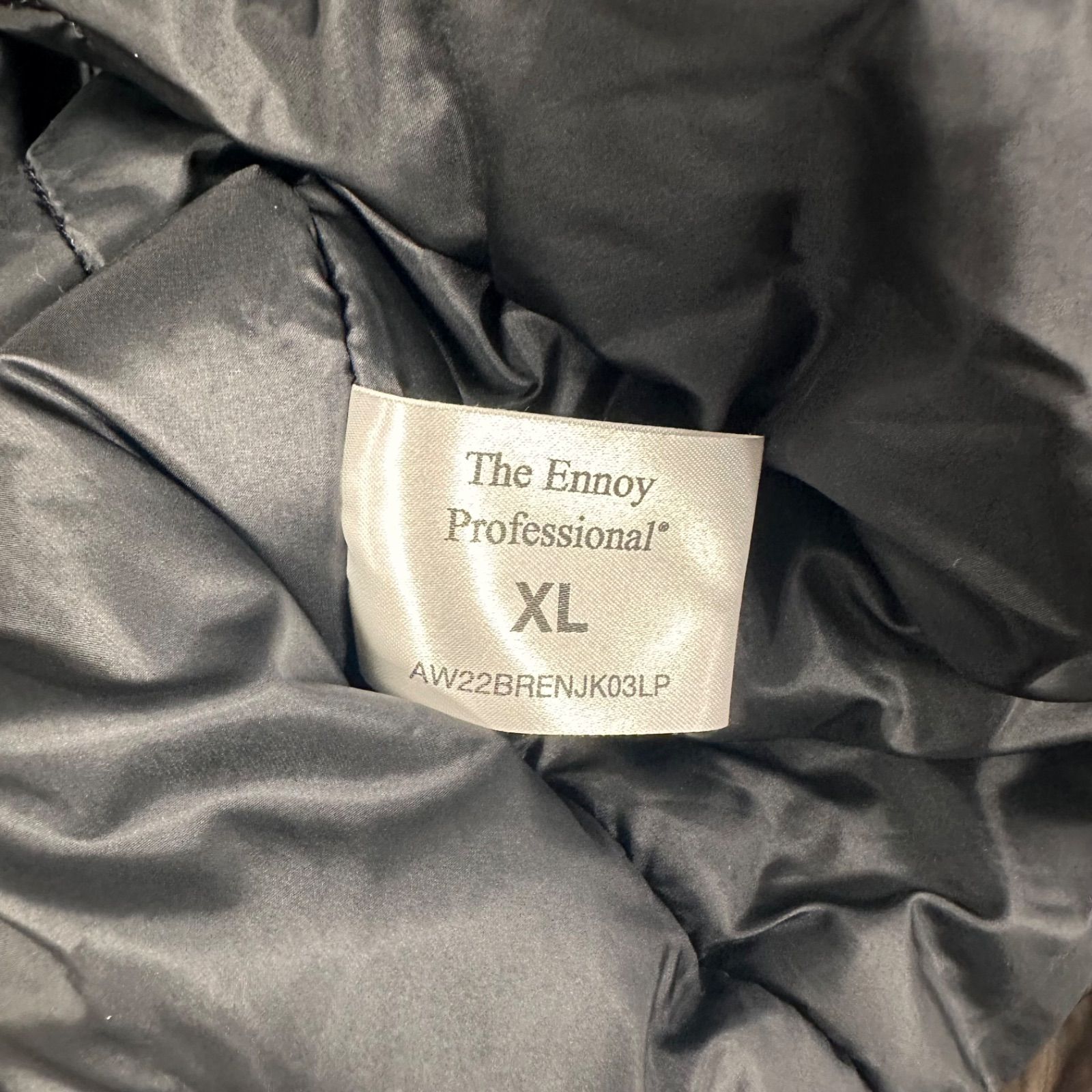 68】エンノイ スタイリスト私物 NYLON PADDED JACKET(COCOA BROWN) XL 