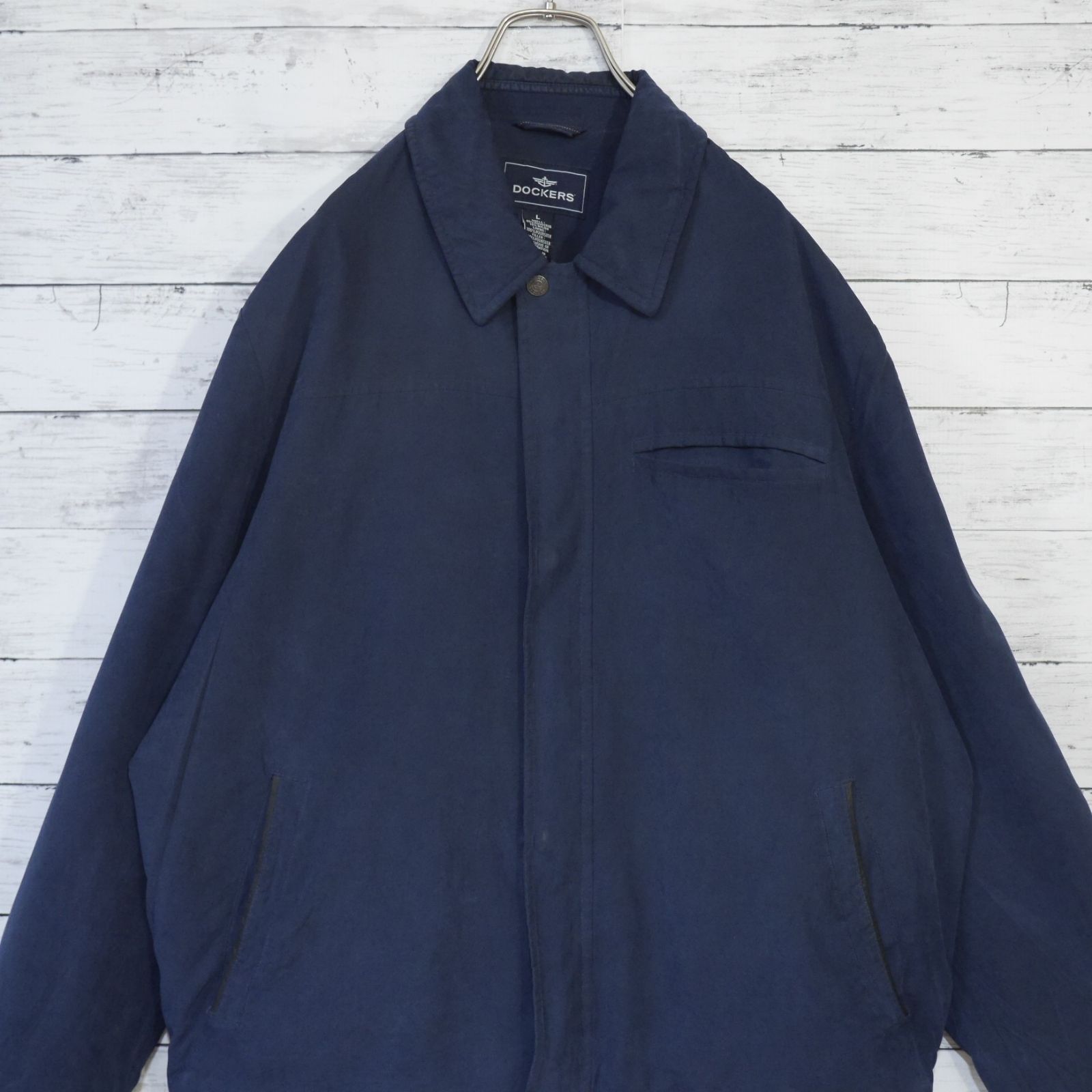 DOCKERS ドッカーズ Levi's リーバイス 刺繍ロゴ 襟レザー スナップ