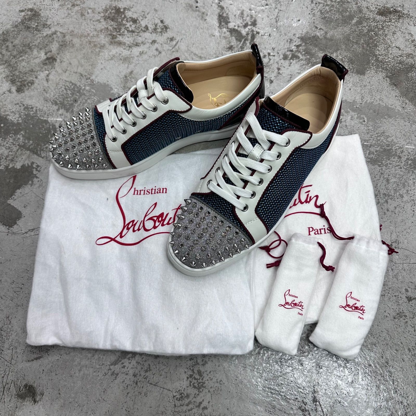 新品 クリスチャンルブタン Louis Junior Spikes Louis Junior Spikes - Sneakers - Calf leather and spikes