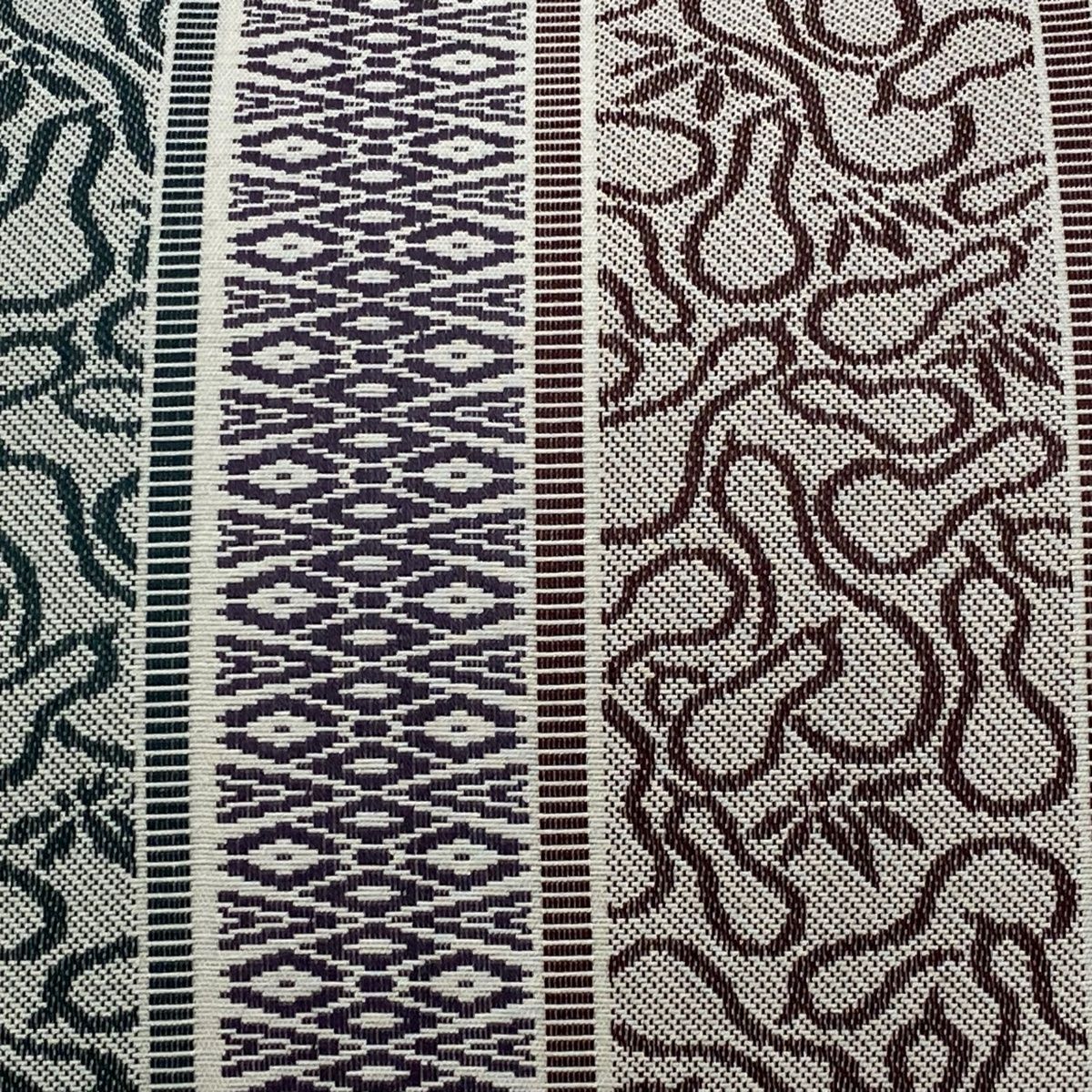 名古屋帯 八寸名古屋帯 松葉仕立て ひょうたん 笹 茶紫 正絹