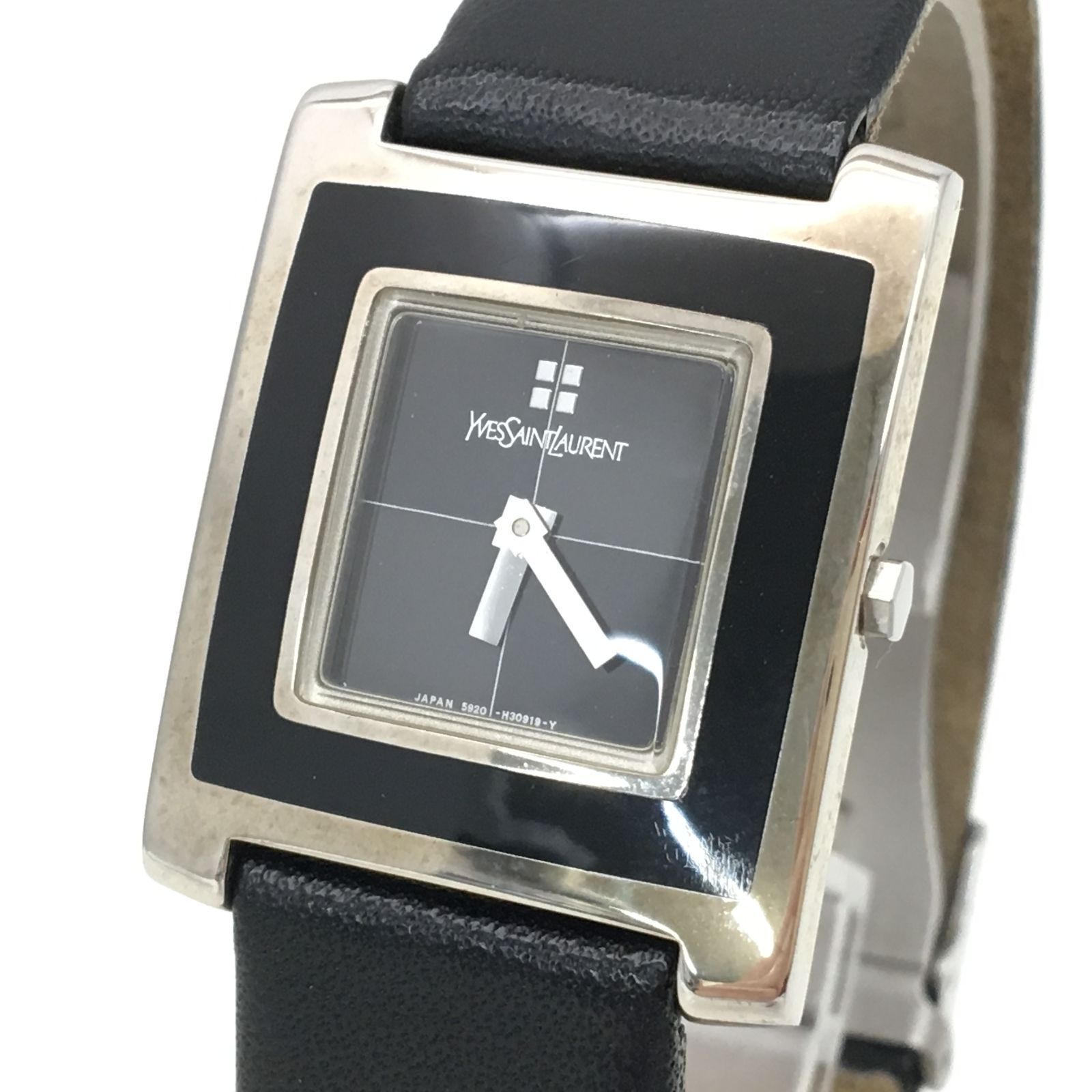 イブサンローラン 腕時計 シルバー×ブラック 稼働品 10-895 - メルカリ