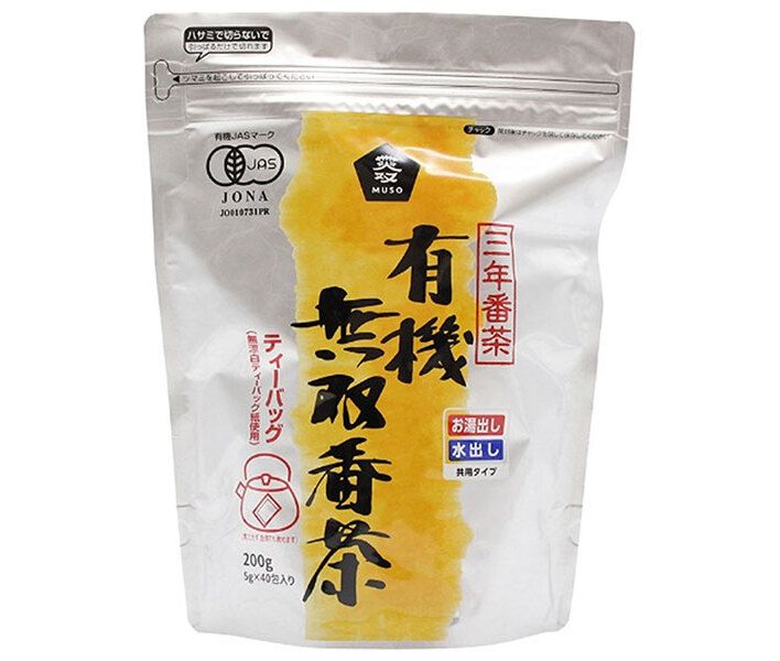 ムソー 有機 無双番茶 ティーバッグ 5g×40包×16本入｜ 有機 番茶 茶 ティーバッグ