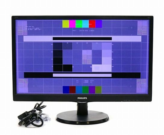 PHILIPS 243V5QHABA/11 23.6インチ非光沢VAパネル フルHD 1920x1080ドット HDMI/DVI-D/アナログRGB入力 画面全体に赤みあり 中古
