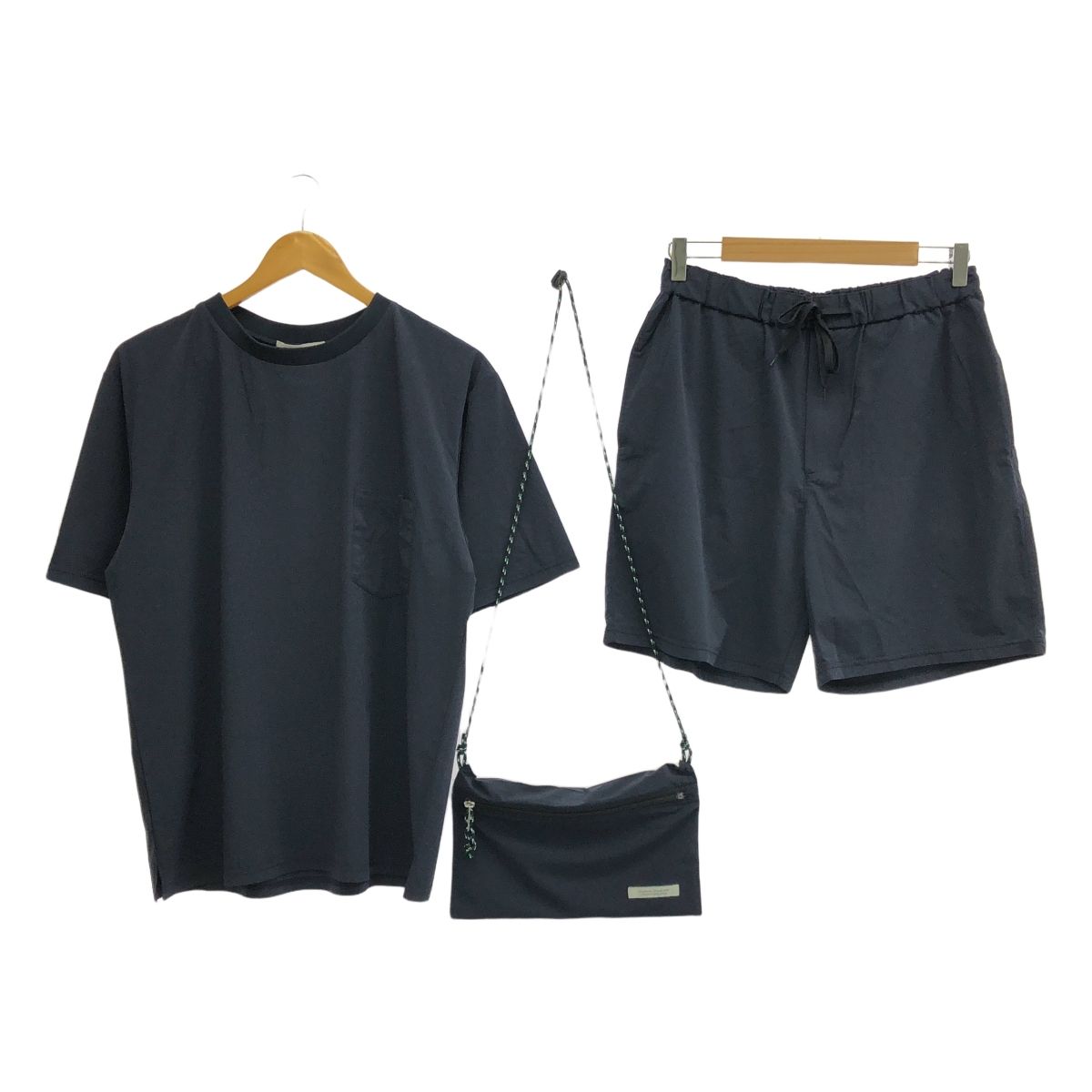 JOURNAL STANDARD relume | ジャーナルスタンダードレリューム | セット | クルーネックトップス | ハーフパンツ | サコッシュ | M | ネイビー | メンズ