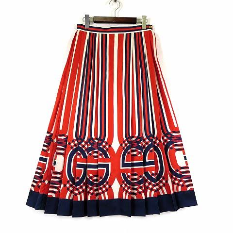 グッチ GUCCI 2023AW スカート ロングスカート GG プリント ストライプ 