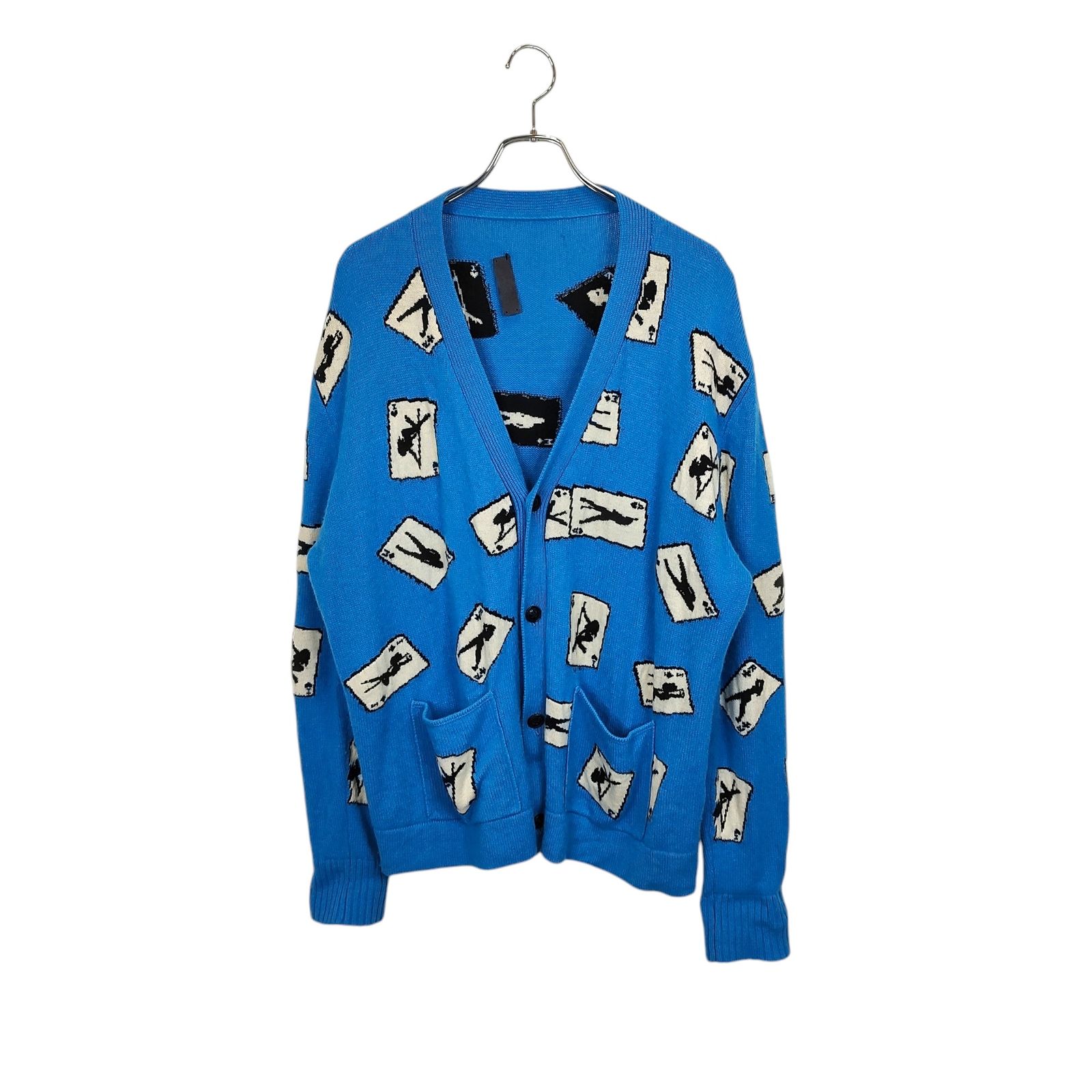 AMIRI アミリ カシミヤ×ウール ブレンド カーディガン RN15072 XL ブルー
