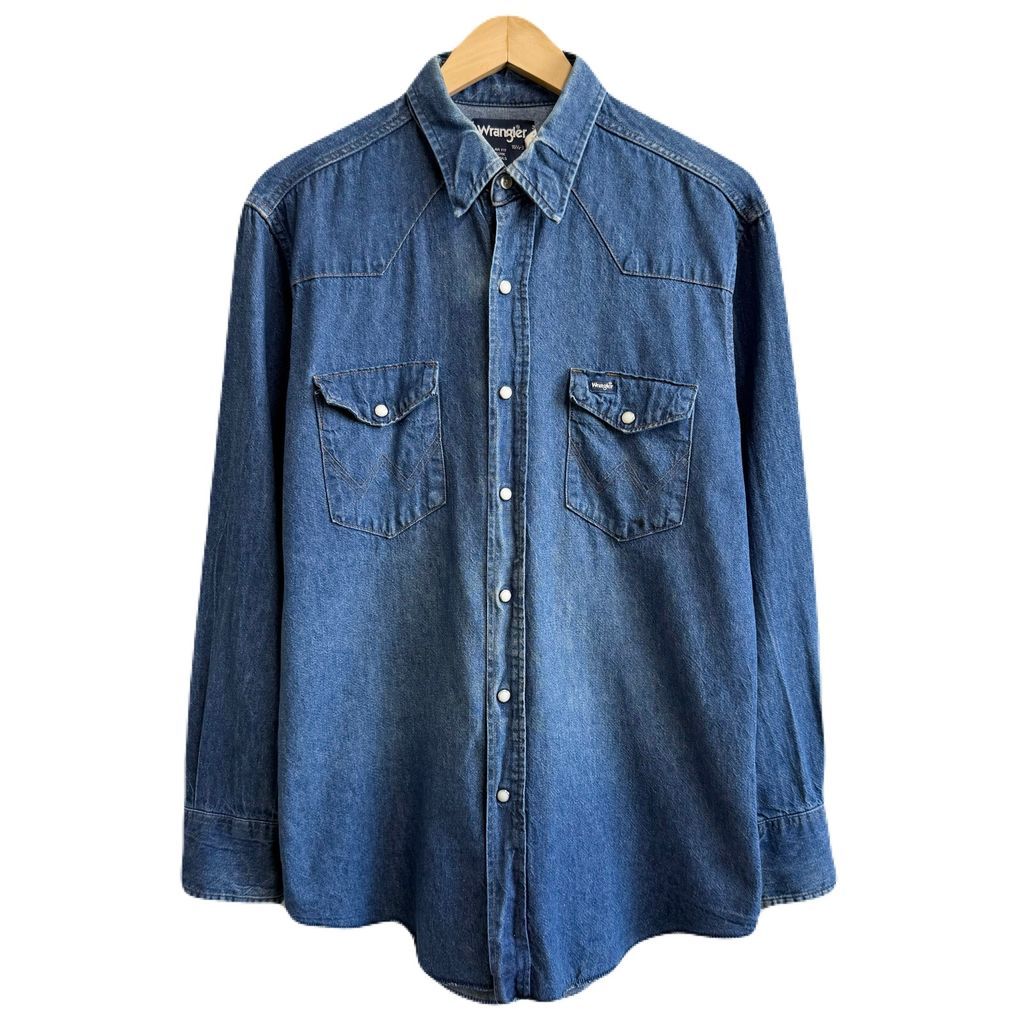 USA製 Wrangler ラングラー ウエスタンシャツ デニムシャツ