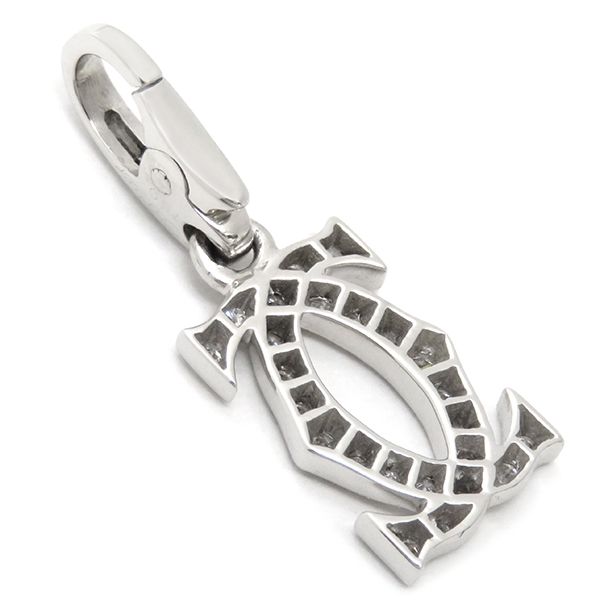 カルティエ　Cartier  2C  チャーム　WG  ダイヤ　ネックレス Cartier カルティエ 2Cネックレス ペンダント チャーム チェーン
