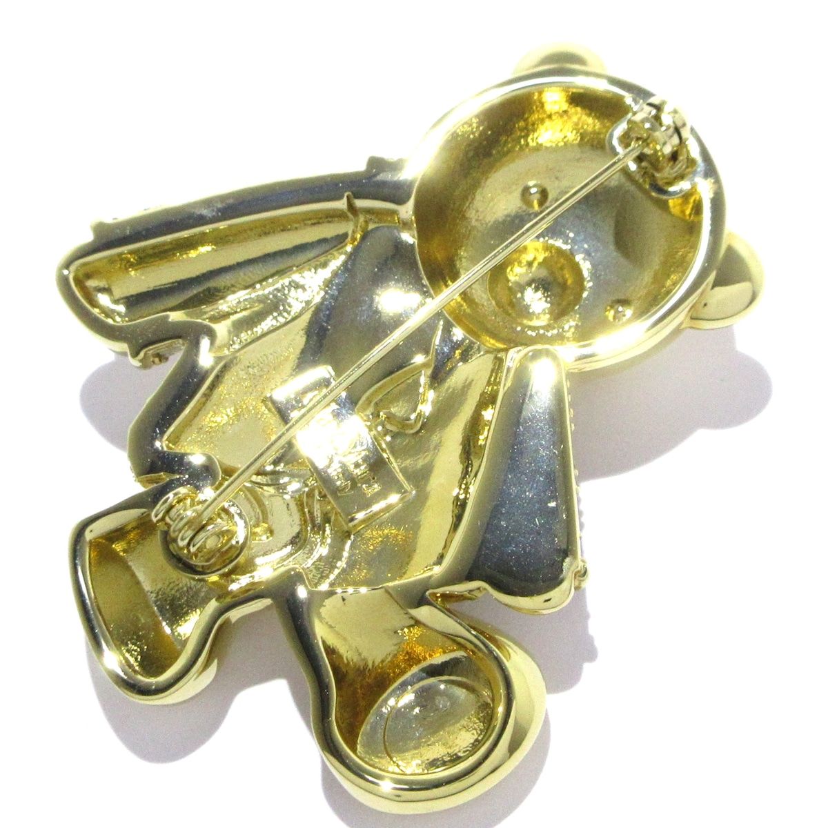 Max Mara(マックスマーラ) ブローチ - ゴールド×クリア