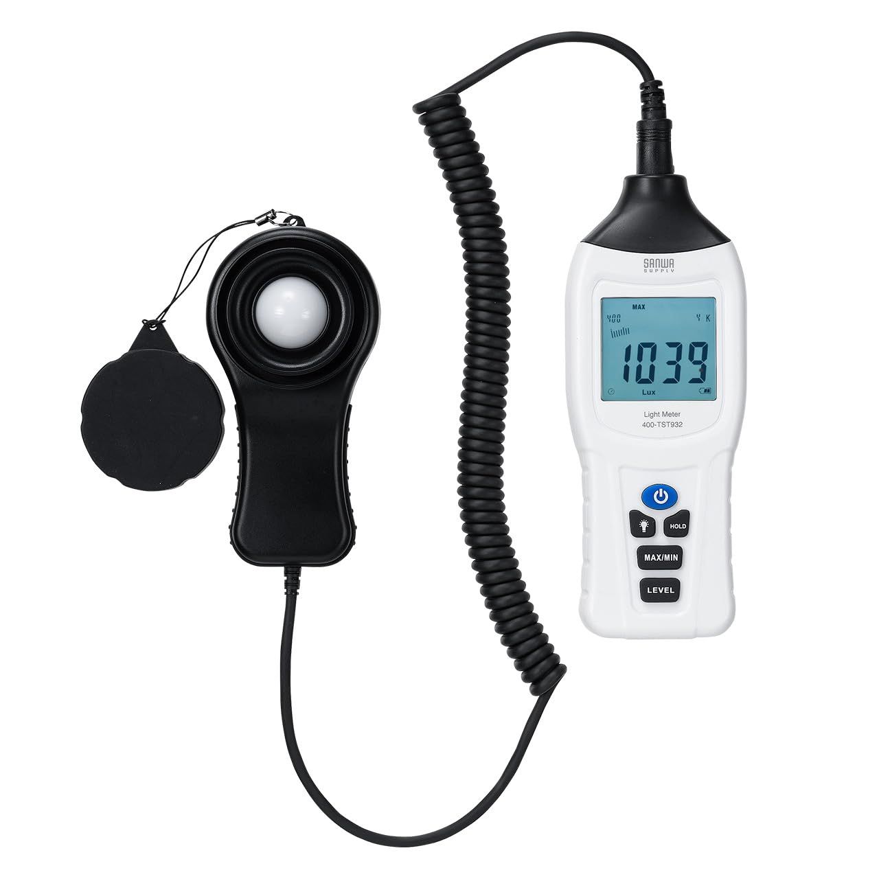 サンワダイレクト デジタル照度計 セパレート ルクスメーター 0～400KLux ケース付き 400-TST932