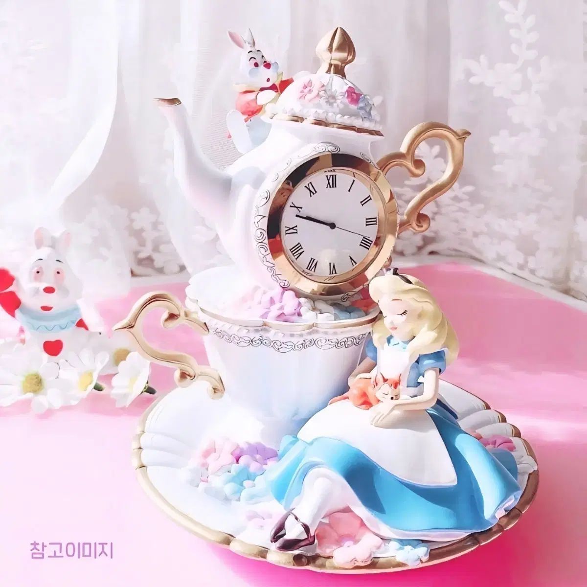 未開封 ディズニー アリス ティーポット時計フィギュア 正規品