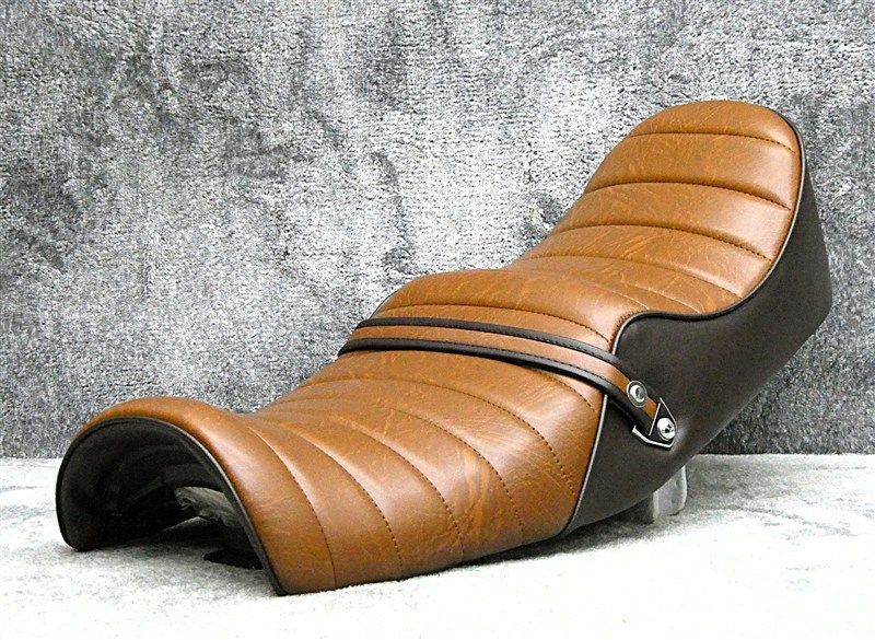 NC36 新あんこ 茶 タックロールシート ブラウン チョビ三CB400four ヨンフォア アンコ抜き 3段 ローダウン へっぽこ社長 外装 三段シート BRIGHTFACE_UK