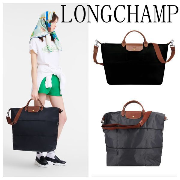 新品！未使用 LONGCHAMP 大容量 伸展可能、縮小可能 2way 折りたたみ 