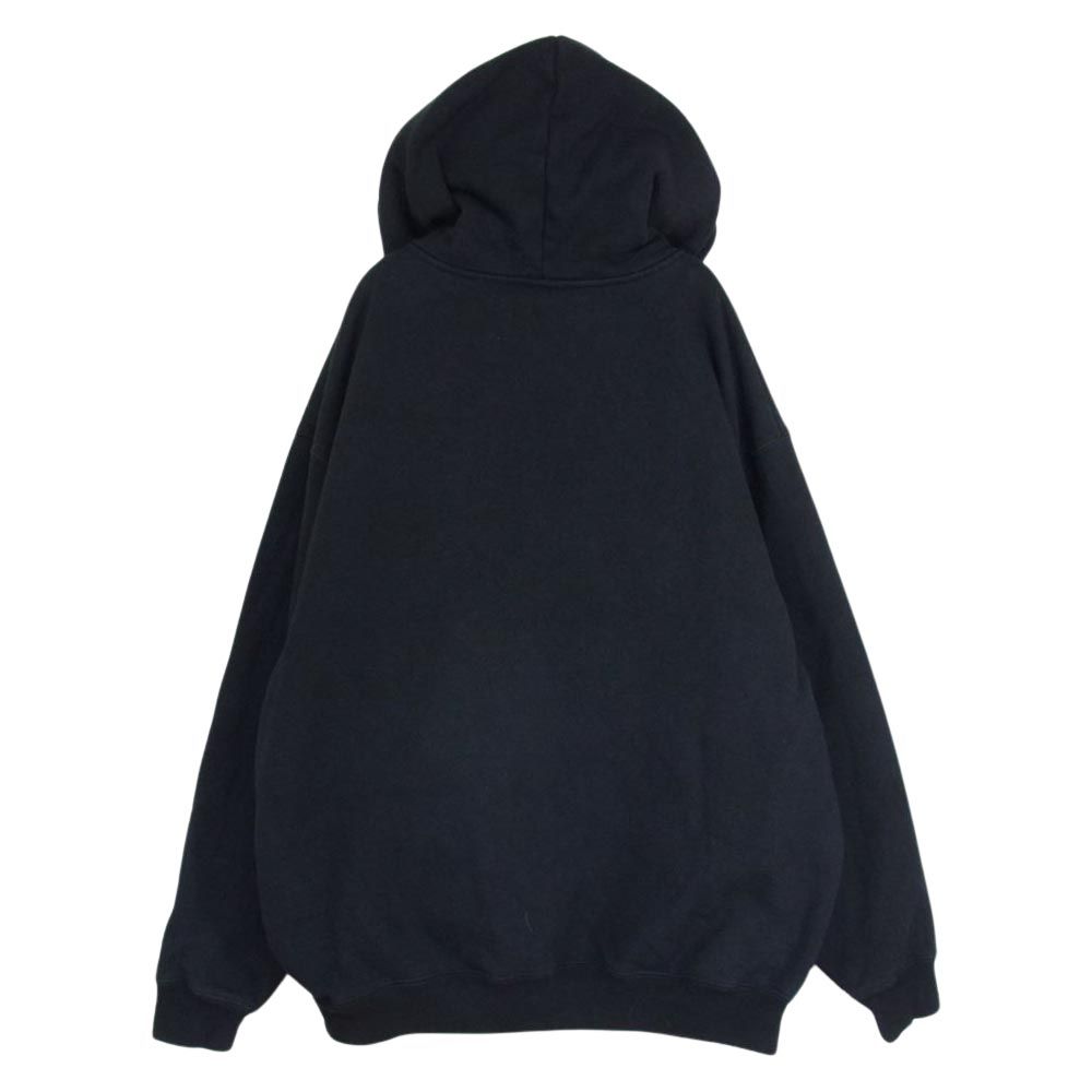 BALENCIAGA バレンシアガ 19AW 570811 TGV70 BB PARIS Hoodie ロゴ プリント フーディー パーカー  ブラック系 XS【中古】