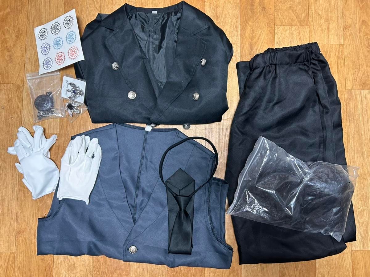 【Bunjang商品韓国直送】教育委員会) 黒執事 セバスチャン コスプレ xxxl （ バトラースーツ スウェットシャツ オーバーサイズ ）