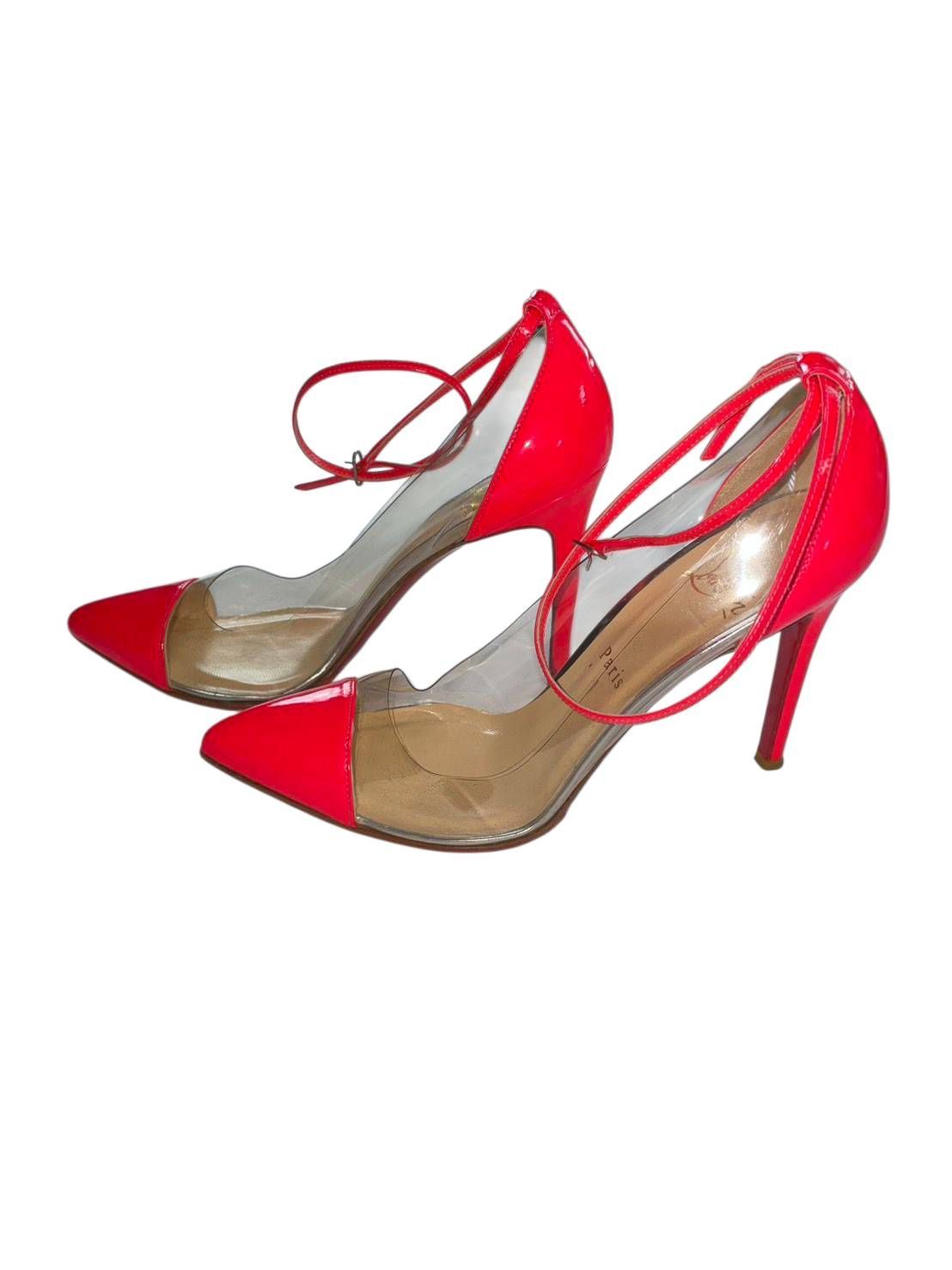 N0531】ルブタン Christian Louboutin パンプス 38 24cm ピンク