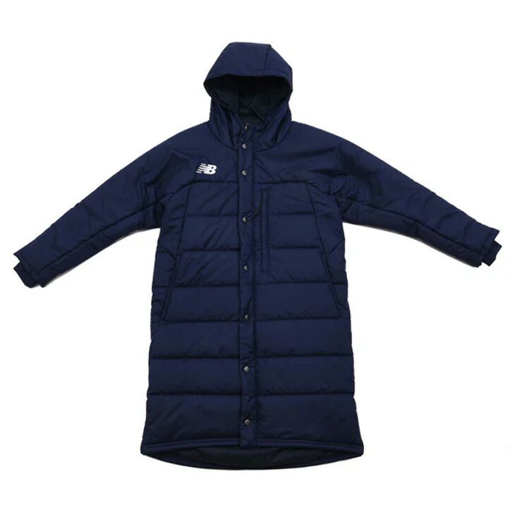 ニューバランス キッズ ベンチコート 中綿コート 子ども用 アウター Newbalance ジュニア パデット ロングコート 140cm 150cm 160cm 子供服 防風 スポーツウェア ウエア 子ども用コート 通園 用 |JJJF1425-NV