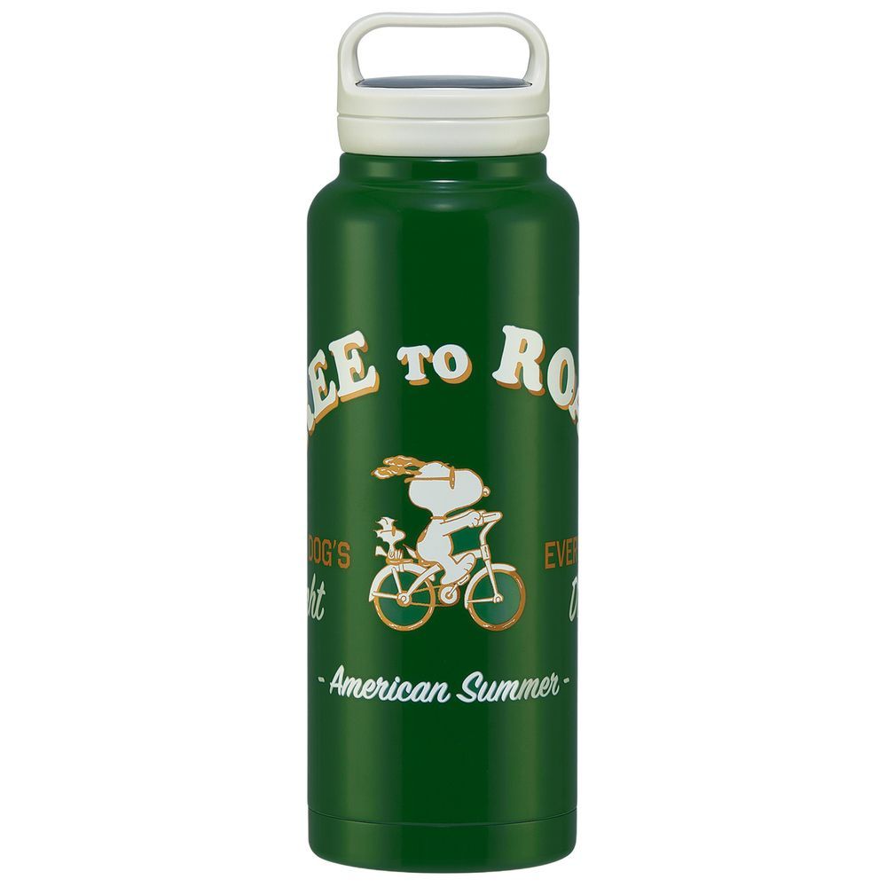 ☆ SNOOPY ☆ スクリューハンドルマグボトル 1200ml STSC12 スケーター 水筒 1.2リットル ステンレスボトル マグボトル 保温 保冷 大容量 1200ml おしゃれ 直飲み 広口 洗いやすい 夏 水分補給 スポーツ 部活 大人用水筒