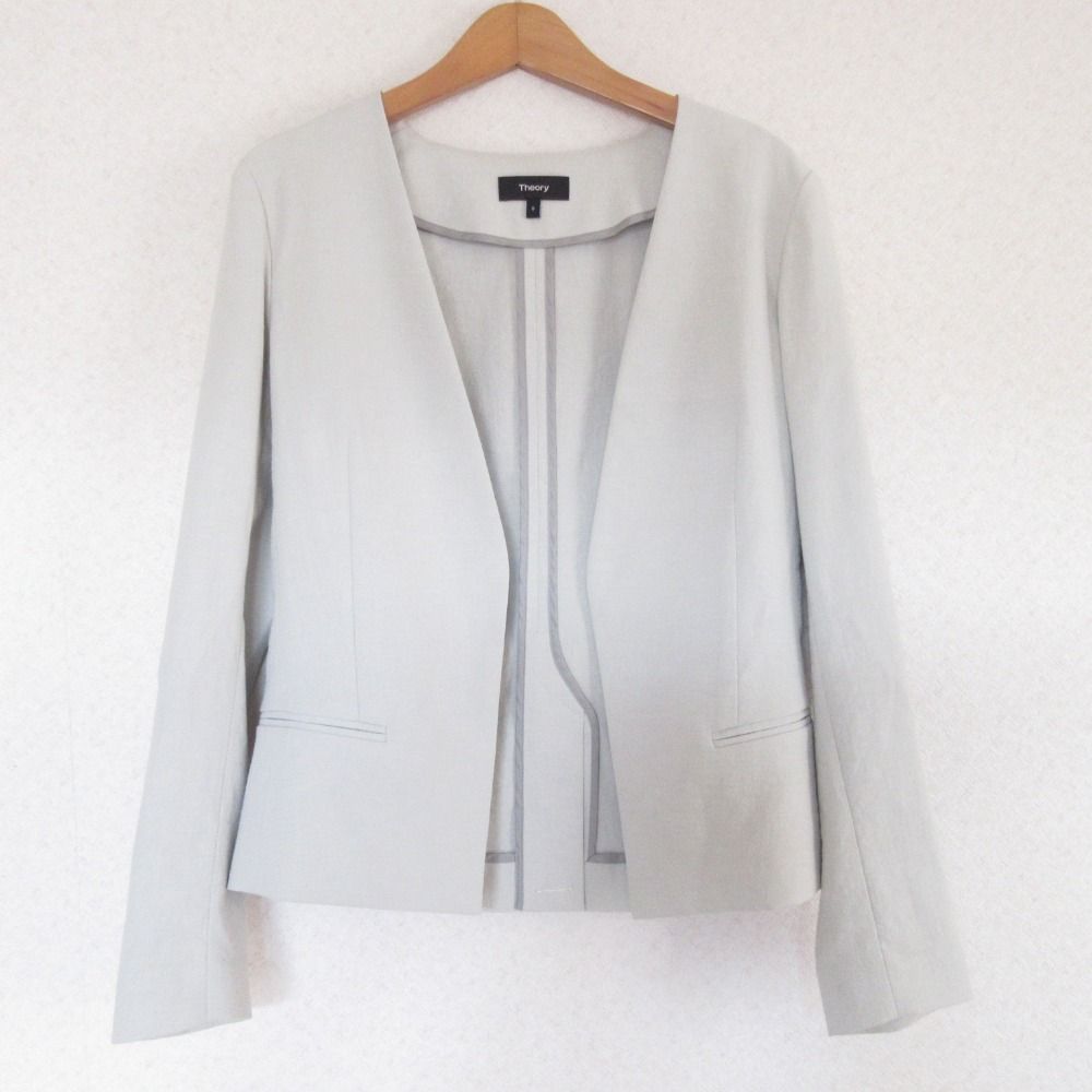 【極美品】セオリー BENEFIELD ラペルレスジャケット 現行タグ S相当 楽天市場】【在庫一掃SALE】【美品】 theory luxe / セオリー