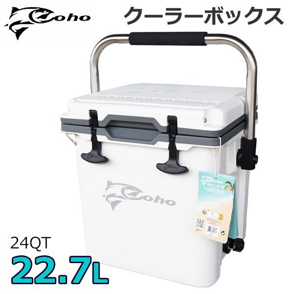 Coho コーホー インジェクションモールドクーラーボックス 24QT 22.7L アウトドア キャンプ 釣り フィッシング BBQ バーベキュー  22L 32缶 保冷3.5日間 インジェクション成型 コストコ - メルカリ