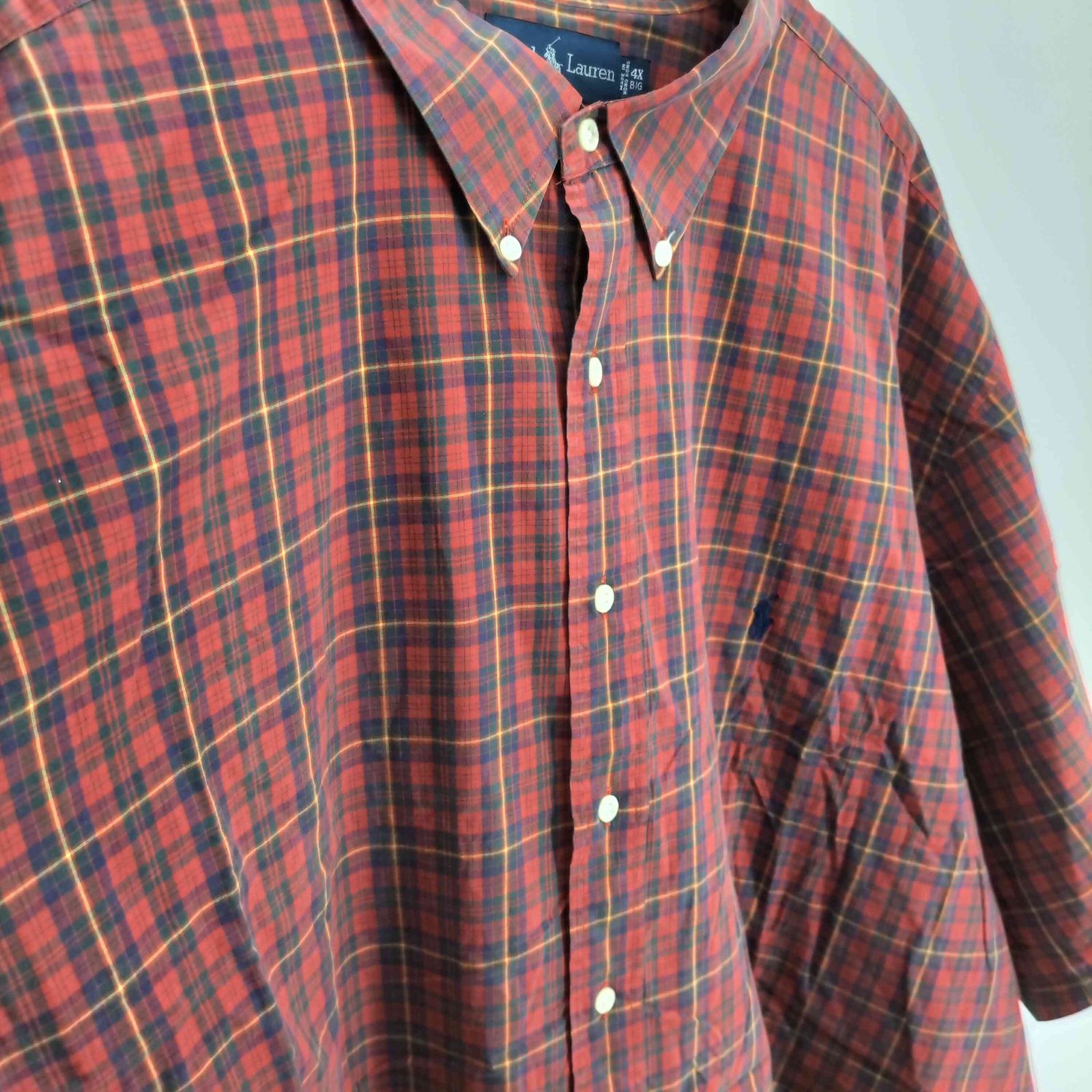 ラルフローレン RALPH LAUREN 90S 香港製 ポニー刺繍 マドラスチェック