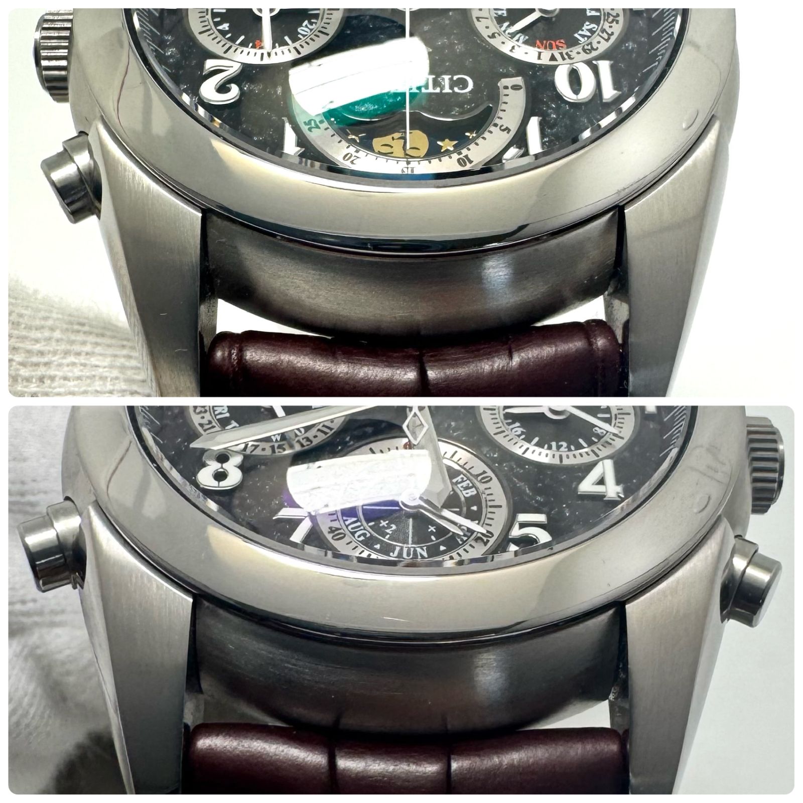 稼働品】カンパノラ 黒橡 シチズン グランドコンプリケーション CTU57