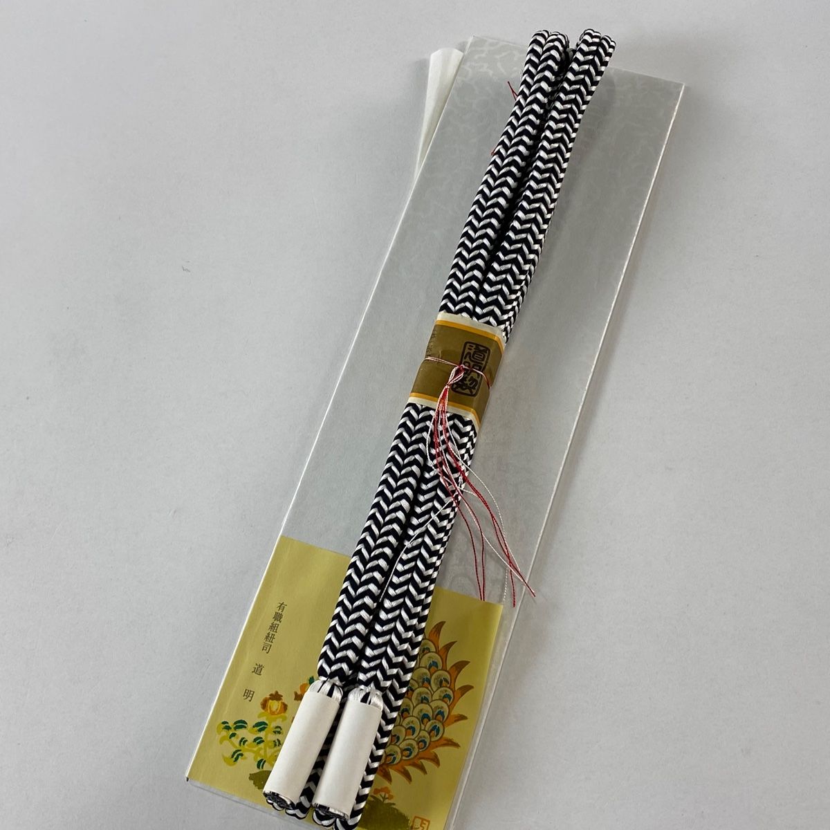 帯締め 無形文化財 有職組紐 道明 幾何学 黒 正絹 和装小物