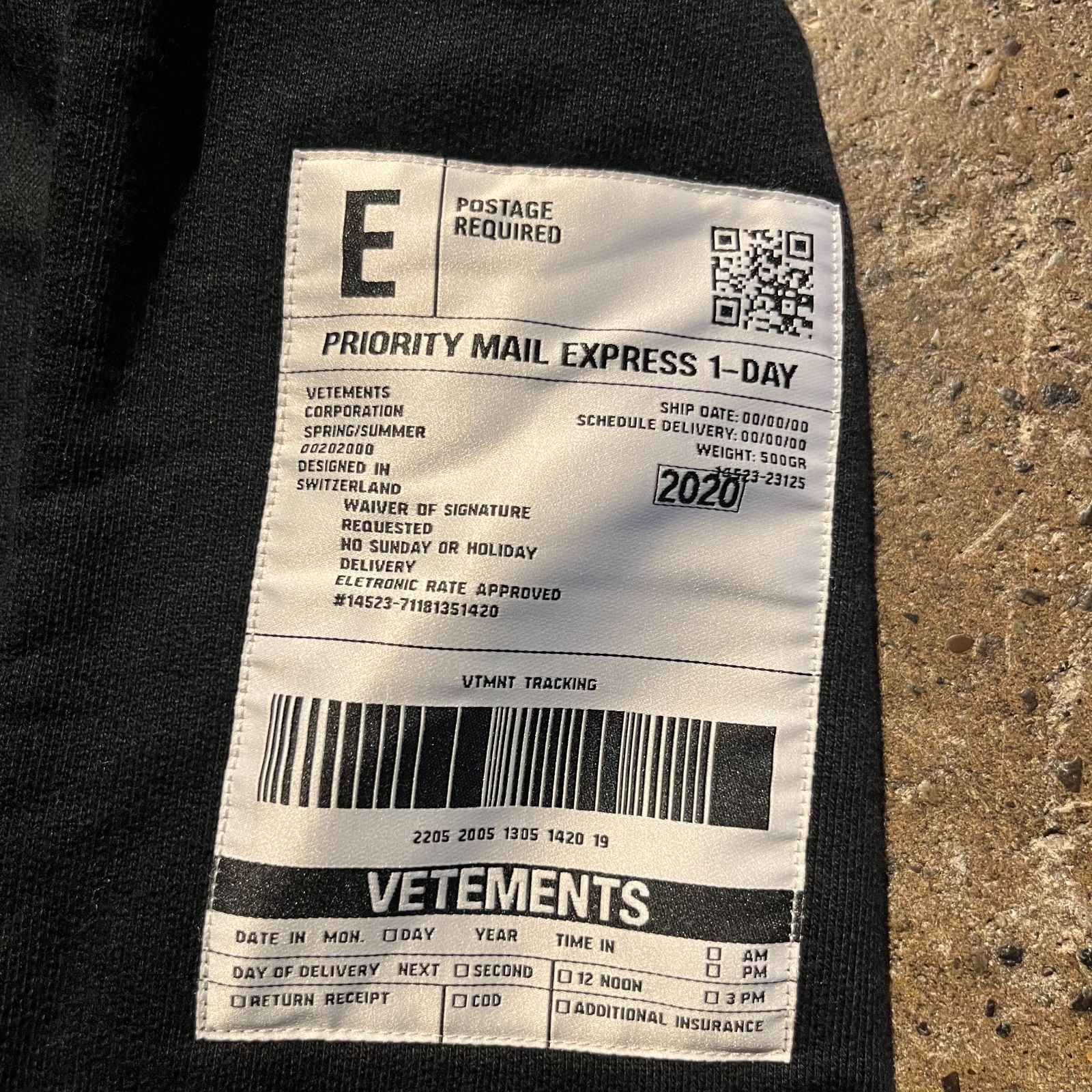 VETEMENTS 20ss Postage Hoodie ヴェトモン 2020ss ロゴプリント 