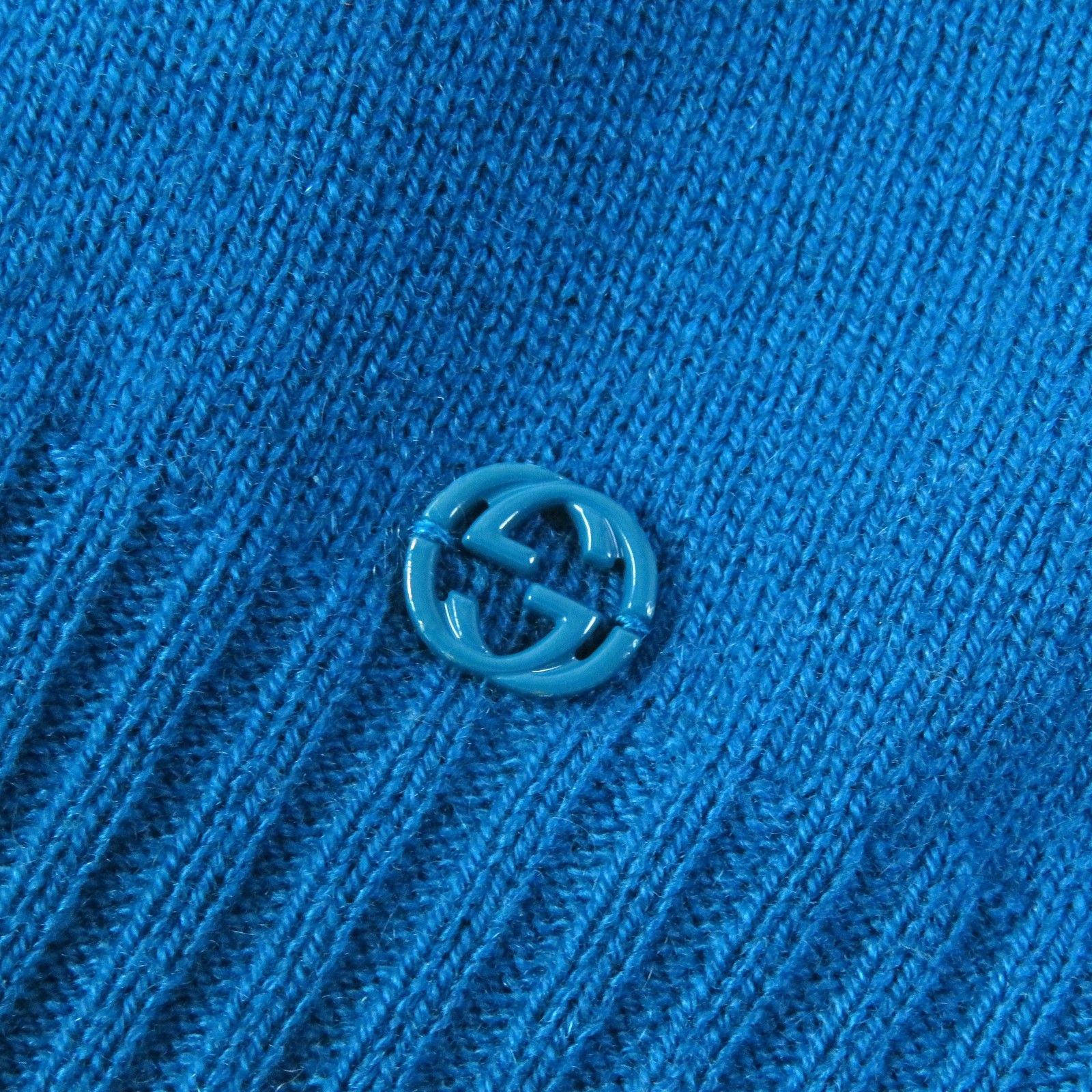 美品△GUCCI グッチ 355819 カシミヤ100％ インターロッキングG金具  