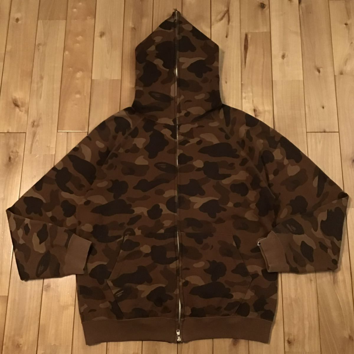 ブラウンカモ セパレート フルジップ パーカー Mサイズ a bathing ape