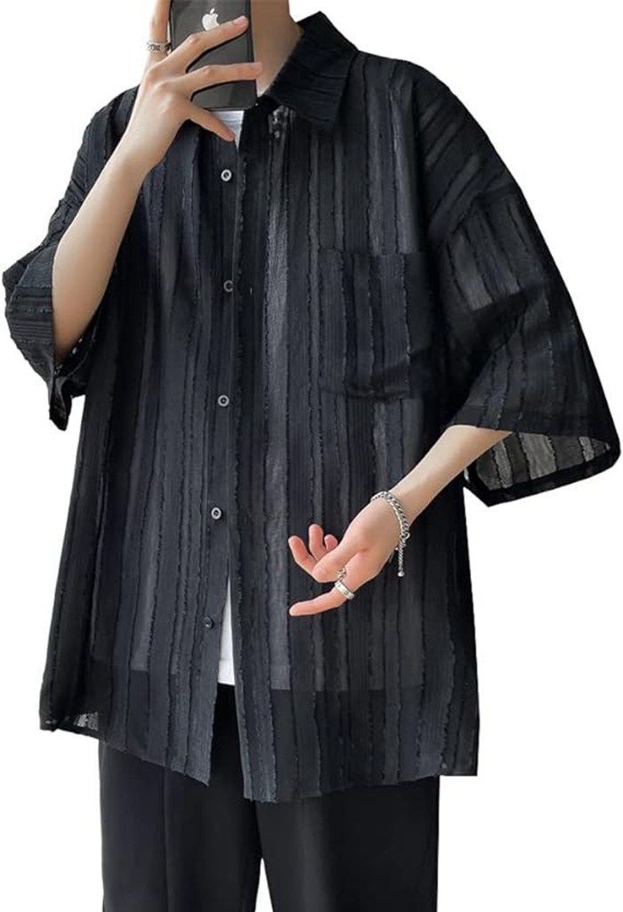 シャツ メンズ 夏服 半袖 ゆったり ボタンアップ シャツ 大きいサイズ メンズ 無地 通気性 涼しい なつふく 快適な 軽い 柔らかい かっこいい ワイシャツ カジュアル シンプルn o4zu545