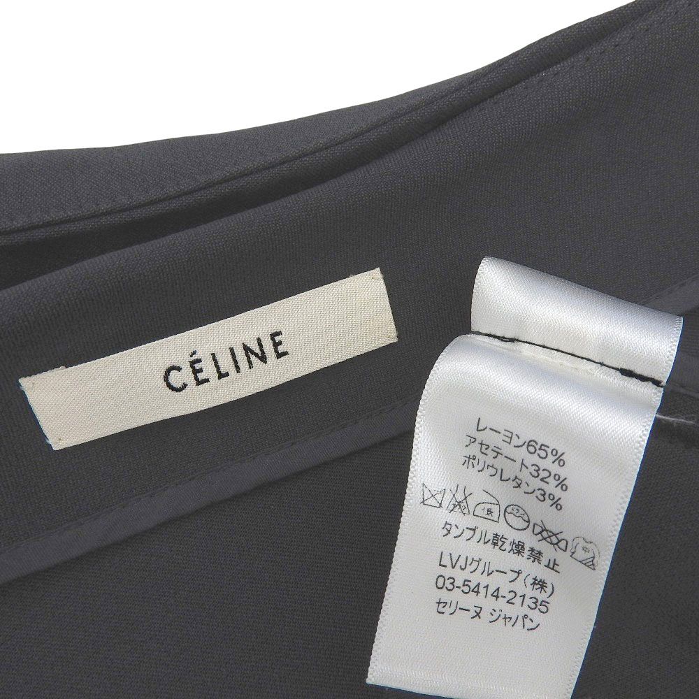★着画あり★CELINE フィービー期　美品ラップスカート★ブラック 34 ☆着画あり☆CELINE フィービー期美品ラップスカート☆ブラック 34