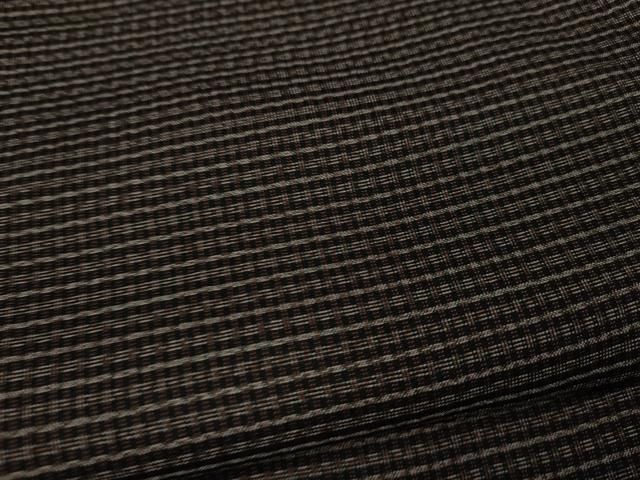 平和屋着物○男性 本場大島紬 アンサンブル 格子柄 正絹 逸品