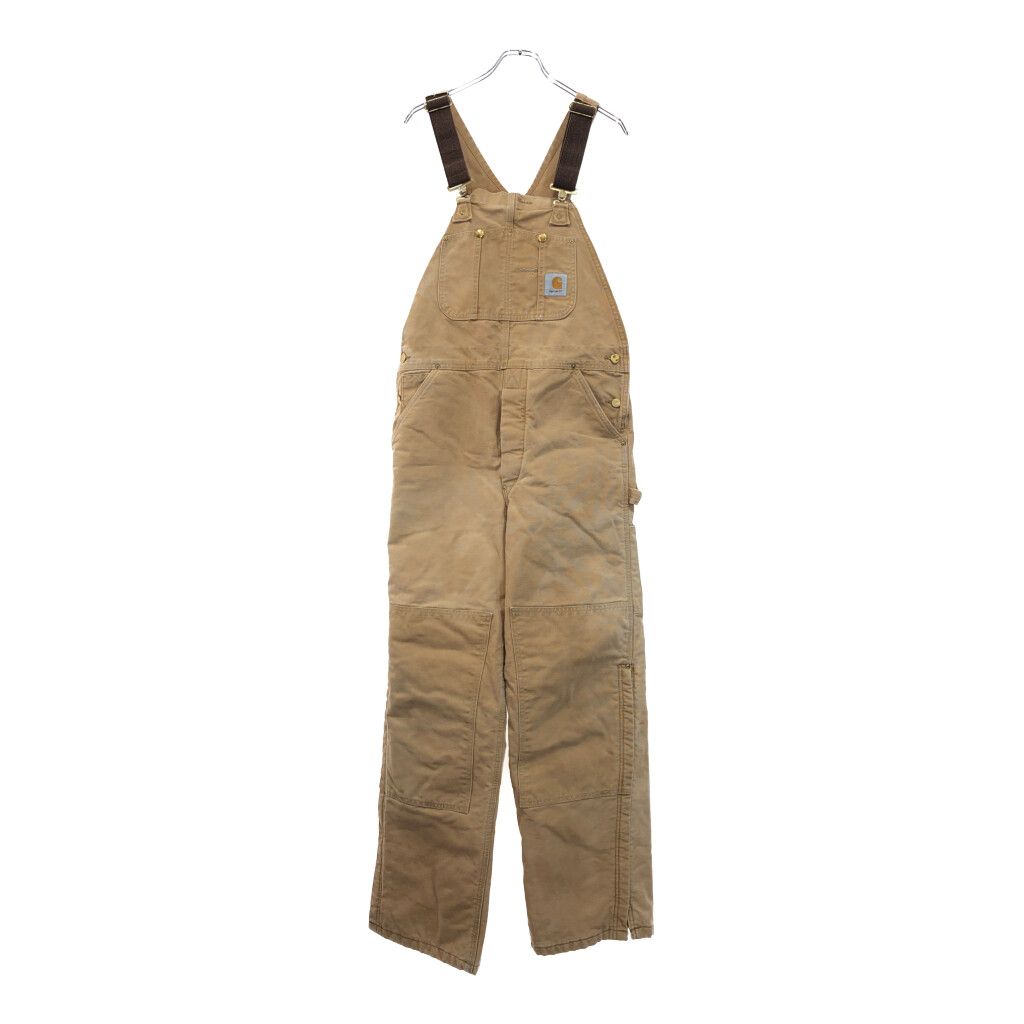 Carhartt カーハート ダック ダブルニー ビブオーバーオール ライトブラウン メンズ W36 L31相当 古着 V3932
